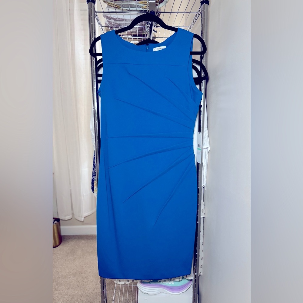 Calvin Klein Blue Sheath Dress